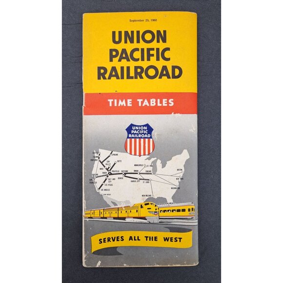 Union Pacific Railroad Timetables September 1960 Vintage Travel Guide Ephemera - Picture 2 of 6